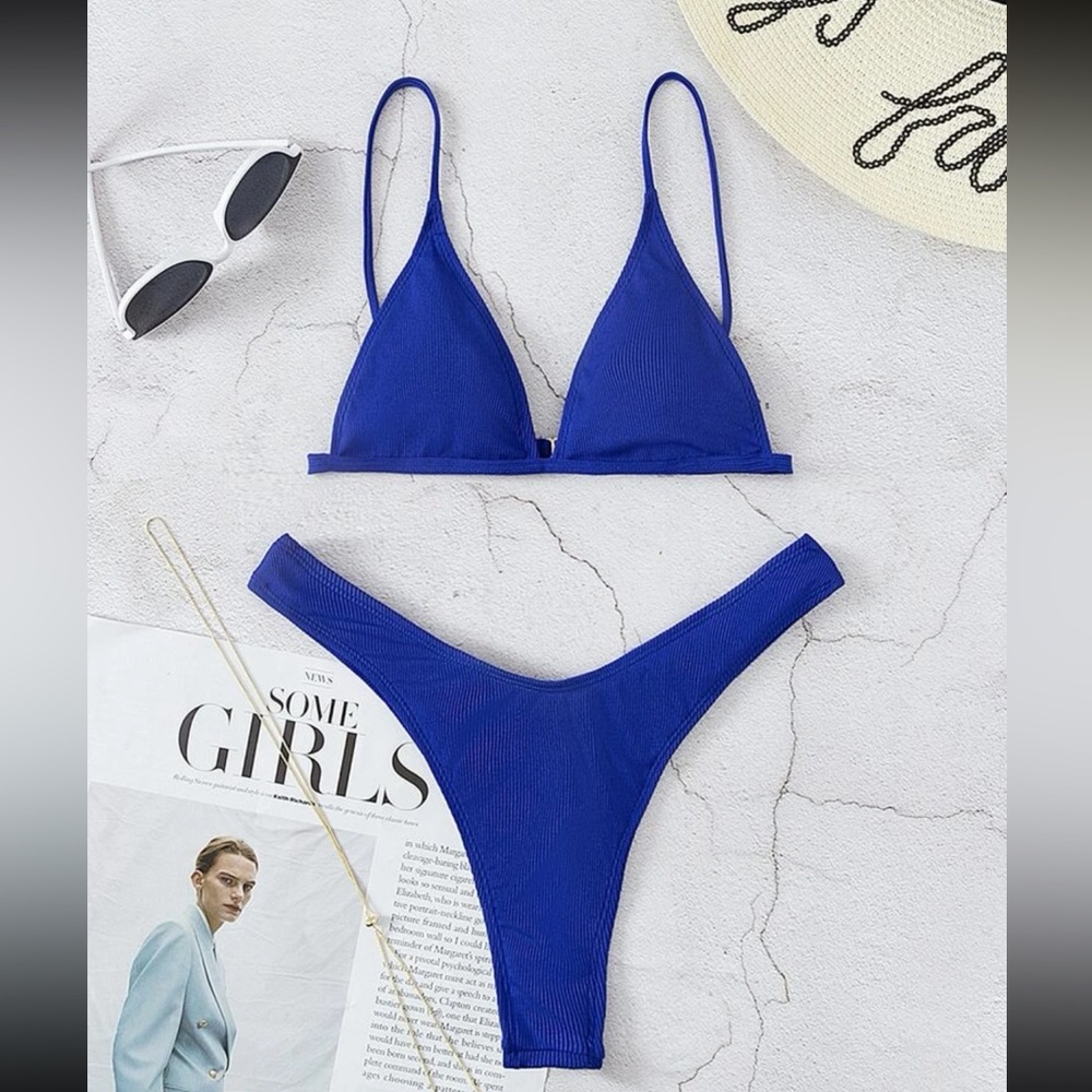 105. Stellar ribbed knit sexy thong bikini🌙 - Picture 3 of 4